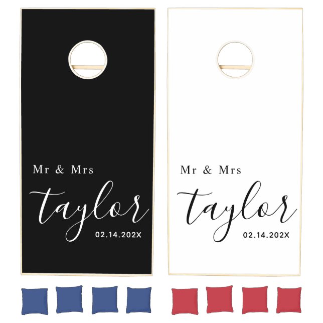 Mr Mrs  Personalized Wedding  Cornhole Set (Set)