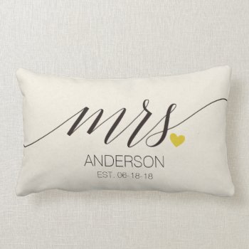 Mr.& Mrs. Personalized Wedding Gift-2 Lumbar Pillow by Precious_Presents at Zazzle