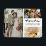 Mr Mrs Photo Collage Wedding Thank You  Magnet<br><div class="desc">Express your heartfelt gratitude with our Mr. & Mrs. Photo Collage Wedding Thank You Magnet. This unique and practical keepsake features a beautiful collage of your favorite wedding photos, alongside the elegant "Mr. & Mrs." text. Perfect for displaying on any magnetic surface, this thank you magnet ensures your guests will...</div>