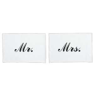 "Mr. & Mrs." Pillowcases
