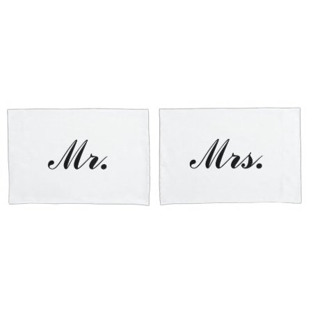 "mr. & Mrs." Pillowcases