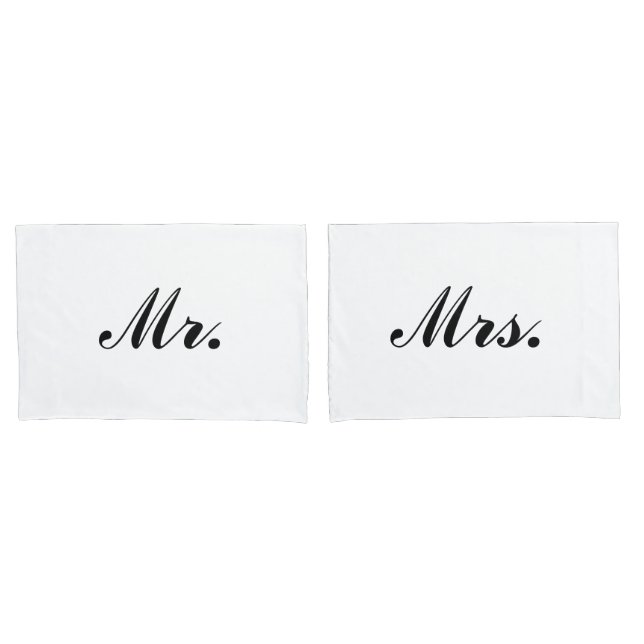 "Mr. & Mrs." Pillowcases (Front-Set)