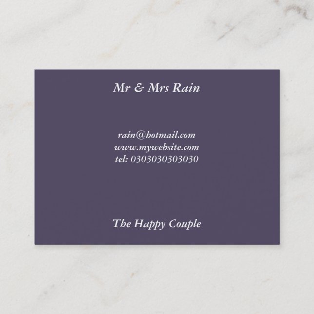 Mr & Mrs Rain Business Card (Front)