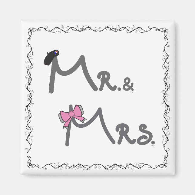MR. & MRS. Refrigerator Magnets (Front)