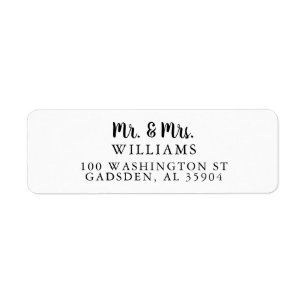 Mr. & Mrs. Return Address Label