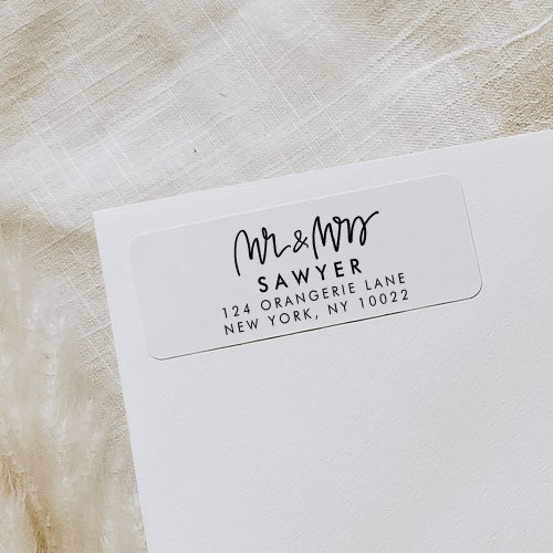 Mr  Mrs Return Address Labels