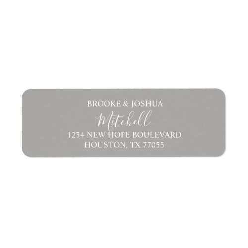 Mr  Mrs Return Address Labels  Grey