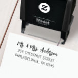 Mr & Mrs Return Address Wedding Self-Inking Stamp<br><div class="desc">Easily add your return address to envelopes with this stylish self-inking stamp! Personalize the text to create a unique stamp for your wedding stationary and continue to use it well after the wedding!</div>