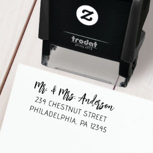 Mr & Mrs Return Address Wedding Self-Inking Stamp