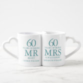 60th Wedding Anniversary Coffee Mug Set | Zazzle