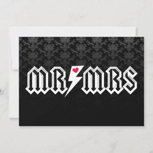 Mr  Mrs Rocker _ Custom Wedding or Anniversary Invitation