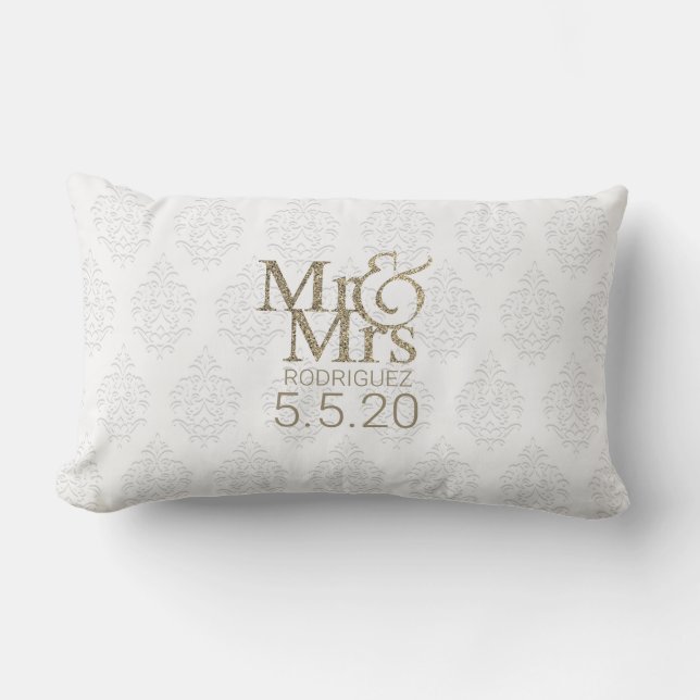 Mr. & Mrs. Royal Fairytale Lumbar Pillow (Front)
