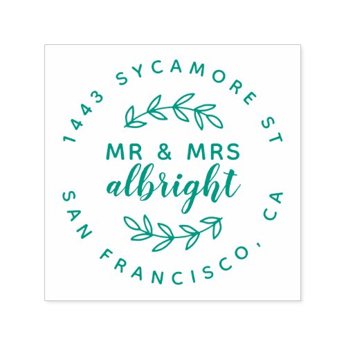 Mr  Mrs Rustic Married Couple Return Address Self_inking Stamp