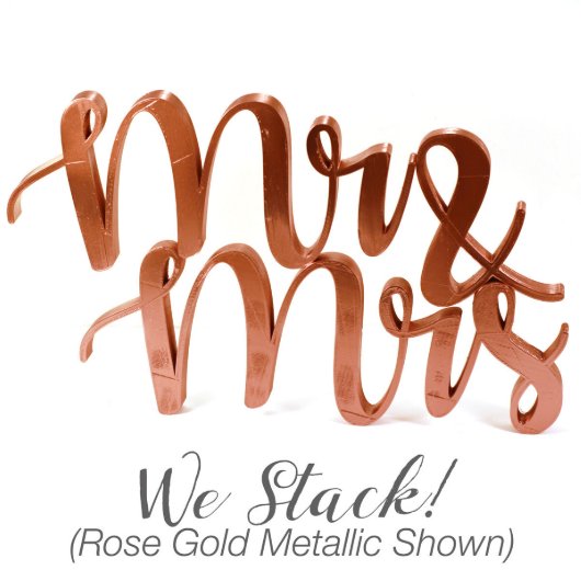 Mr & Mrs Sign, 5In. Wedding Sweetheart Table Decor (Example)