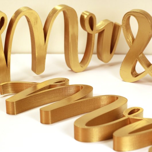 Mr & Mrs Sign, 5In. Wedding Sweetheart Table Decor (Example)