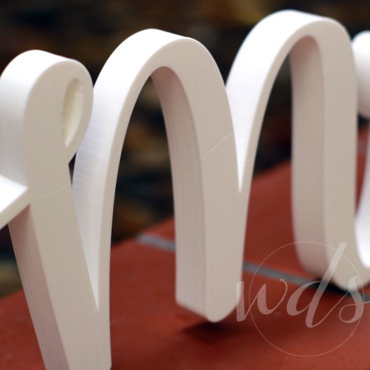 Mr & Mrs Sign, 5In. Wedding Sweetheart Table Decor (Front Left)