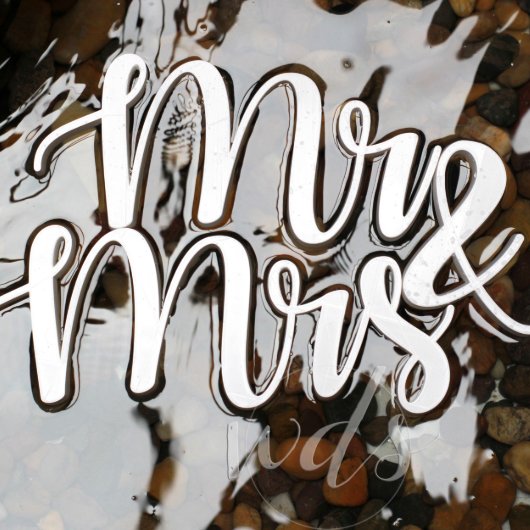 Mr & Mrs Sign, 5In. Wedding Sweetheart Table Decor (We FLOAT!)