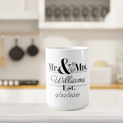 Mr  Mrs Signature Coffee Mug
