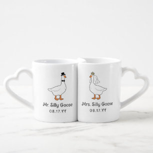 Mr & Mrs Silly Goose Coffee Mug Set