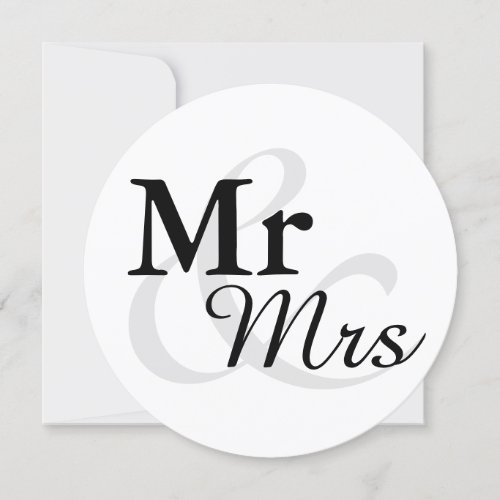 MrMrs Simple Elegant Typography Wedding