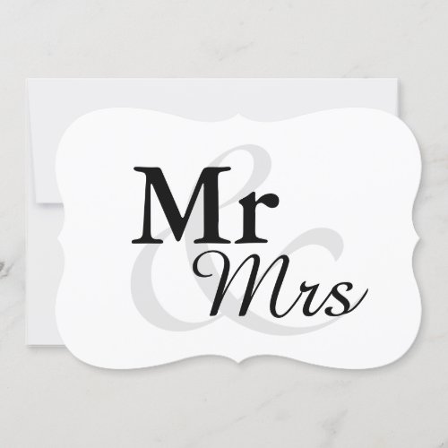 MrMrs Simple Elegant Typography Wedding