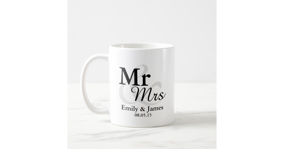 Mr and Mrs Glass mugs, Custom Personalized Coffee mugs, Specialty