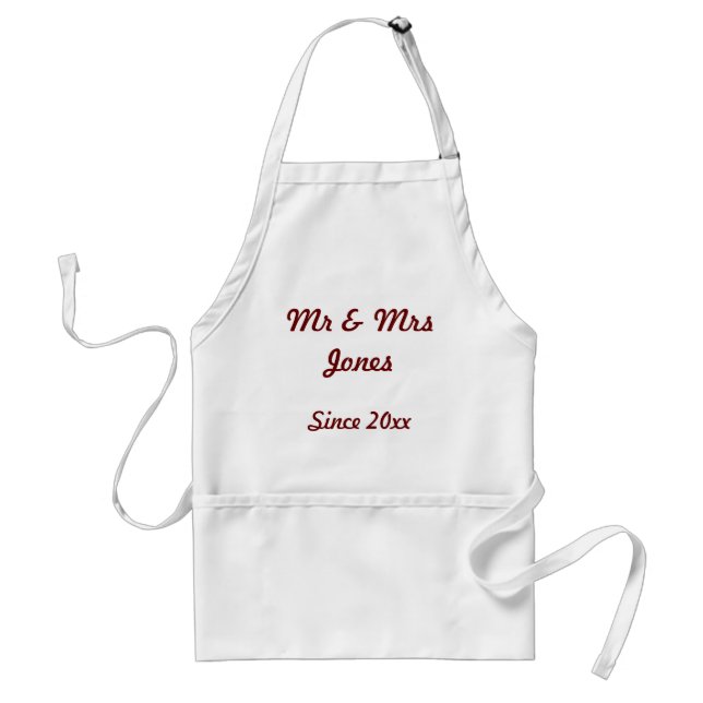 'Mr & Mrs Since 20xx' Apron (Front)