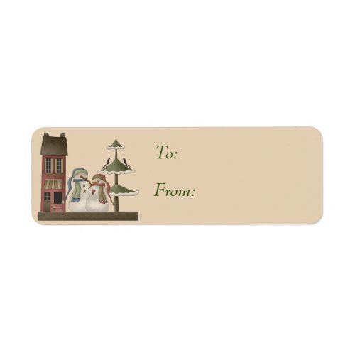 Mr  Mrs Snowman Gift Tags