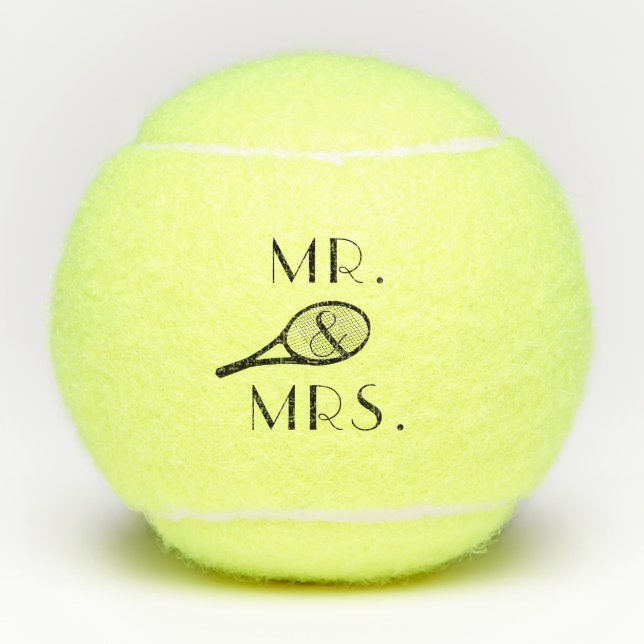 Mr. & Mrs. Tennis Racket Balls (Front)