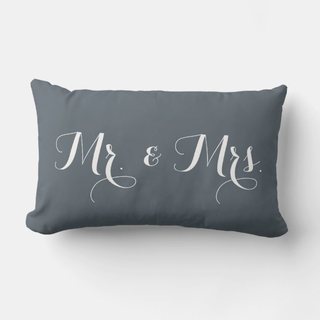 Mr. & Mrs. Throw Pillow (Front)