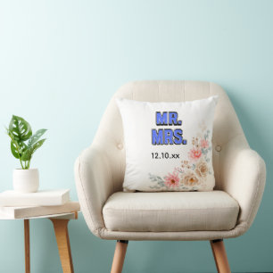 Mr. & Mrs. Throw Pillow