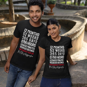 Mr & Mrs Time 1st Wedding Anniversary T-Shirt