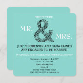 Mr & Mrs To Be Engagement Bridal Shower Party Invitation (Front/Back)
