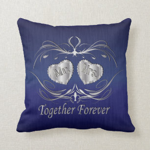Mr & Mrs Together Forever   Personalize Throw Pillow