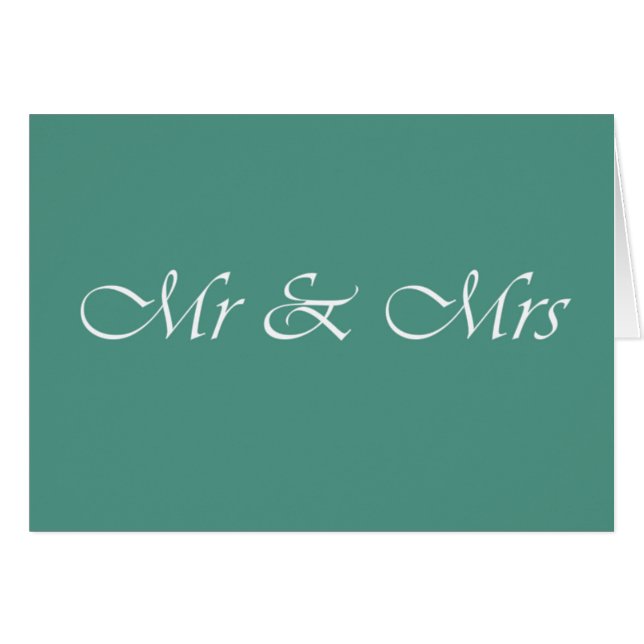 Mr & Mrs Typography Cards (Front Horizontal)