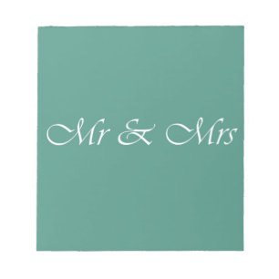 Mr & Mrs Typography Notepad
