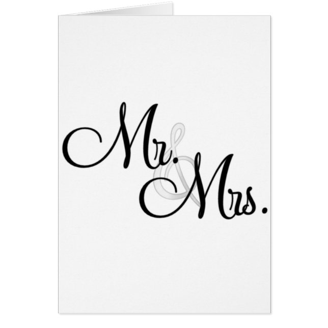 Mr. & Mrs. Unique Items Cards (Front)