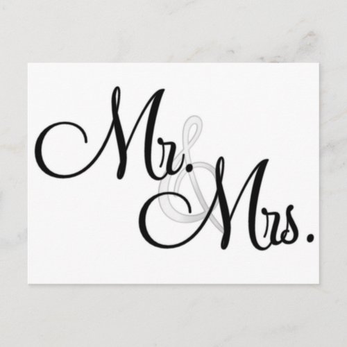 Mr  Mrs Unique Items Postcard