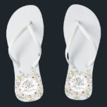 Mr. & Mrs. Watercolor Wedding Flip Flops<br><div class="desc">For further customization,  please click the "Customize" button and use our design tool to modify this template. If the options are available,  you may change text and image by simply clicking on "Edit/Remove Text or Image Here" and add your own. Designed by irikul/Freepik.</div>