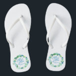 Mr. & Mrs. Watercolor Wedding Flip Flops<br><div class="desc">For further customization,  please click the "Customize" button and use our design tool to modify this template. If the options are available,  you may change text and image by simply clicking on "Edit/Remove Text or Image Here" and add your own. Designed by Freepik.</div>