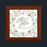 Mr. & Mrs. Watercolor Wedding Gift Box<br><div class="desc">For further customization,  please click the "Customize" button and use our design tool to modify this template. If the options are available,  you may change text and image by simply clicking on "Edit/Remove Text or Image Here" and add your own. Designed by irikul/Freepik.</div>