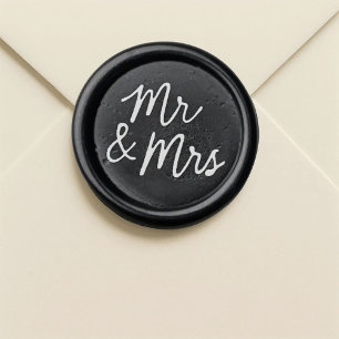 Mr & Mrs wax seal stamp
