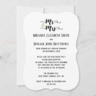 Mr. & Mrs. - Wedding Announcement