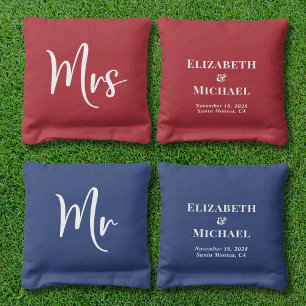 Mr Mrs Wedding Cornhole Bags
