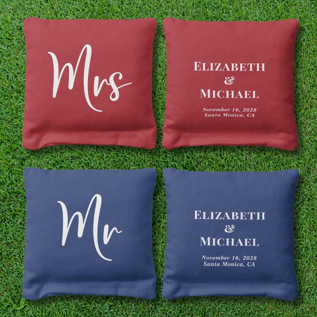 Mr Mrs Wedding Cornhole Bags (Creator Uploaded)