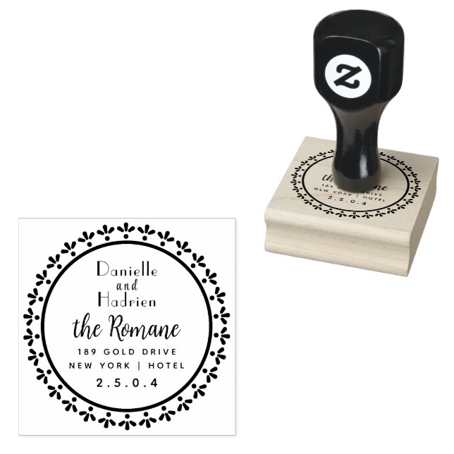  Mr & Mrs Wedding Couple  Rubber Stamp (Stamped)