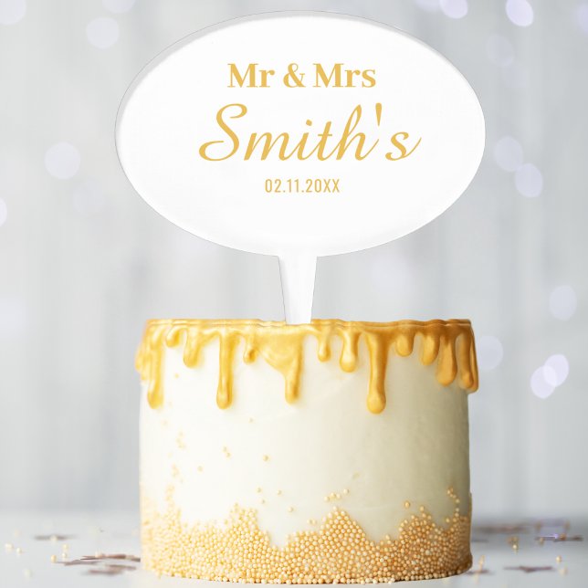 Mr Mrs Wedding Engagement Party Favor Bride Groom  Cake Topper (Creator Uploaded)