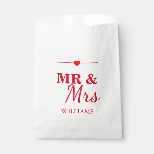 Mr  Mrs Wedding Favor Bag