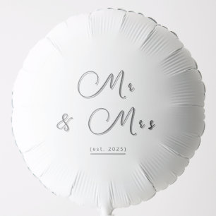 MR & MRS Wedding Helium Balloon – Elegant Decor
