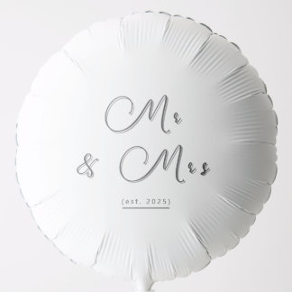 MR & MRS Wedding Helium Balloon – Elegant Decor